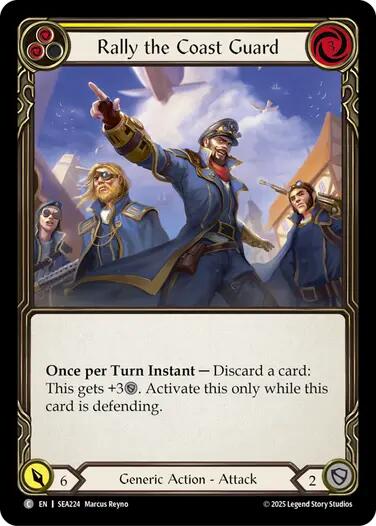 Rally the Coast Guard (Yellow) [SEA224] (High Seas)  Rainbow Foil | Gamers Paradise