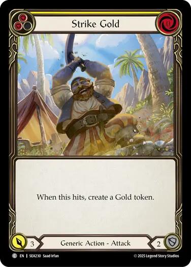 Strike Gold (Yellow) [SEA230] (High Seas)  Rainbow Foil | Gamers Paradise