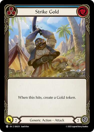 Strike Gold (Blue) [SEA231] (High Seas)  Rainbow Foil | Gamers Paradise
