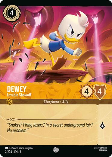 Dewey - Lovable Showoff (Cold Foil) (2/204) [Reign of Jafar] | Gamers Paradise