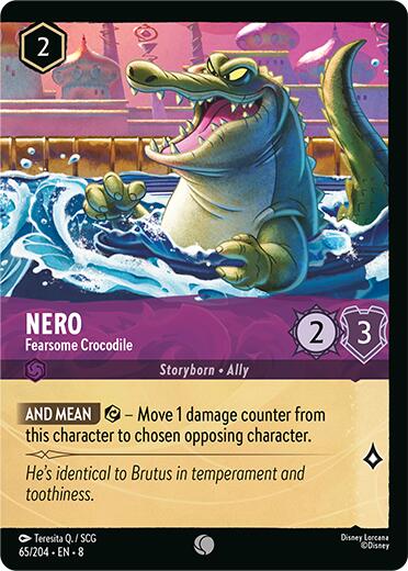 Nero - Fearsome Crocodile (Cold Foil) (65/204) [Reign of Jafar] | Gamers Paradise