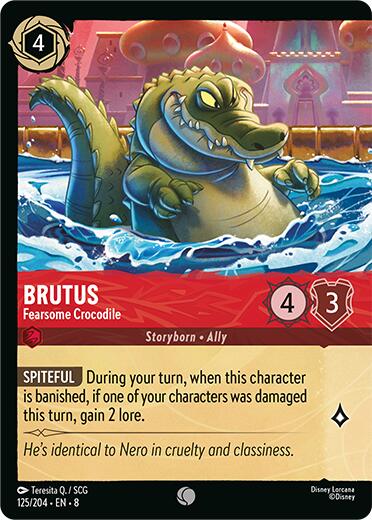Brutus - Fearsome Crocodile (Cold Foil) (125/204) [Reign of Jafar] | Gamers Paradise