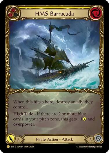 HMS Barracuda (Treasure) [SEA134] (High Seas)  Cold Foil | Gamers Paradise