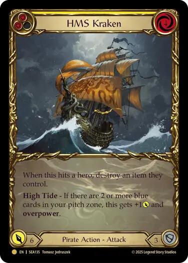 HMS Kraken (Treasure) [SEA135] (High Seas)  Cold Foil | Gamers Paradise
