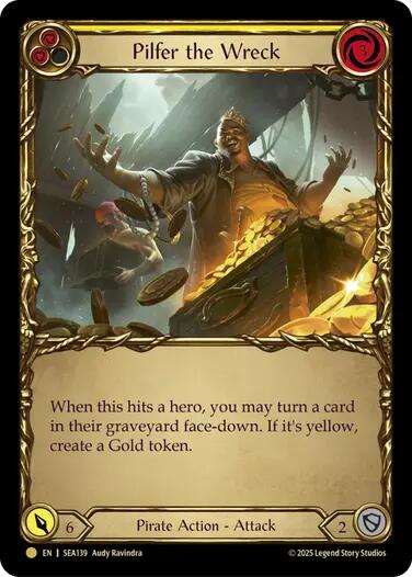 Pilfer the Wreck (Yellow) (Treasure) [SEA139] (High Seas)  Cold Foil | Gamers Paradise