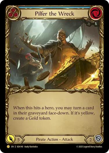 Pilfer the Wreck (Blue) (Treasure) [SEA140] (High Seas)  Cold Foil | Gamers Paradise