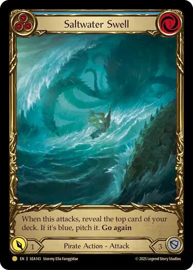 Saltwater Swell (Blue) (Treasure) [SEA143] (High Seas)  Cold Foil | Gamers Paradise