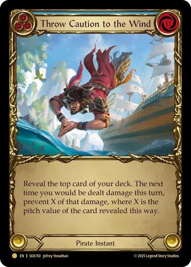 Throw Caution to the Wind (Treasure) [SEA150] (High Seas)  Cold Foil | Gamers Paradise