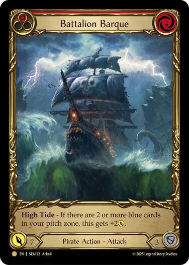 Battalion Barque (Red) (Treasure) [SEA152] (High Seas)  Cold Foil | Gamers Paradise