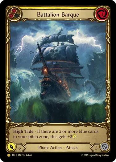 Battalion Barque (Yellow) (Treasure) [SEA153] (High Seas)  Cold Foil | Gamers Paradise