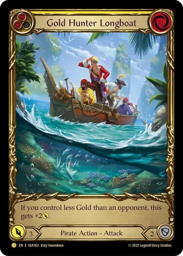 Gold Hunter Longboat (Treasure) [SEA163] (High Seas)  Cold Foil | Gamers Paradise