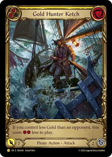 Gold Hunter Ketch (Treasure) [SEA165] (High Seas)  Cold Foil | Gamers Paradise