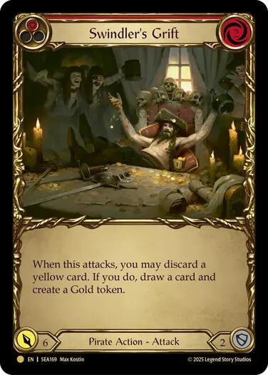 Swindler's Grift (Red) (Treasure) [SEA169] (High Seas)  Cold Foil | Gamers Paradise