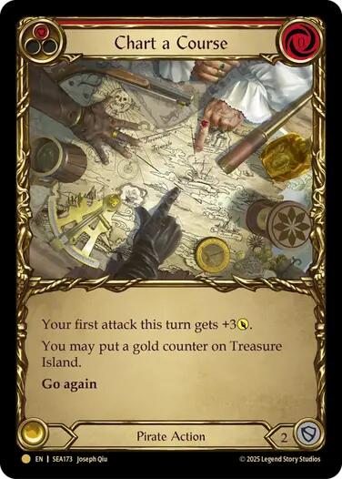 Chart a Course (Red) (Treasure) [SEA173] (High Seas)  Cold Foil | Gamers Paradise