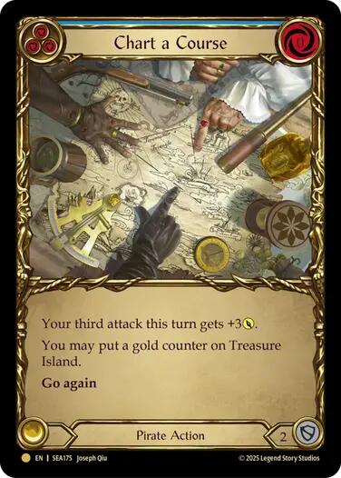 Chart a Course (Blue) (Treasure) [SEA175] (High Seas)  Cold Foil | Gamers Paradise