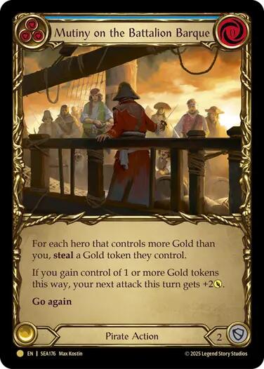 Mutiny on the Battalion Barque (Treasure) [SEA176] (High Seas)  Cold Foil | Gamers Paradise