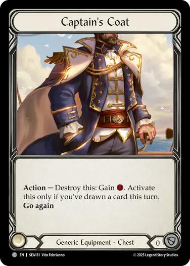 Captain's Coat (Treasure) [SEA181] (High Seas)  Cold Foil | Gamers Paradise