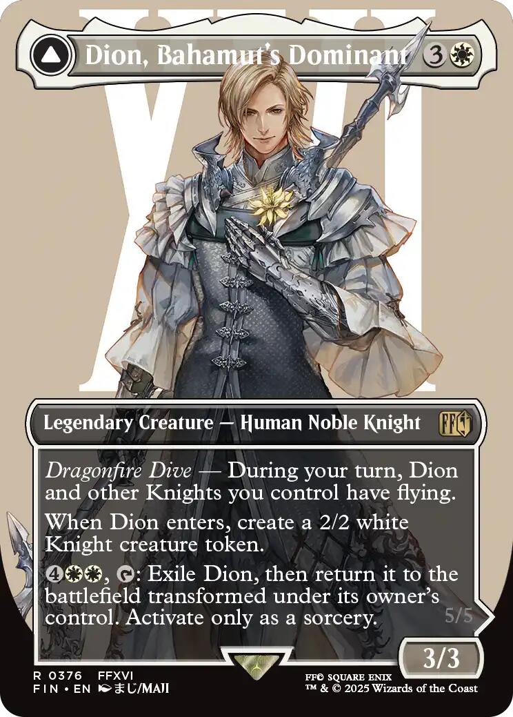 Dion, Bahamut's Dominant // Bahamut, Warden of Light (Borderless) [FINAL FANTASY] | Gamers Paradise