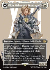 Dion, Bahamut's Dominant // Bahamut, Warden of Light (Borderless) (Surge Foil) [FINAL FANTASY] | Gamers Paradise