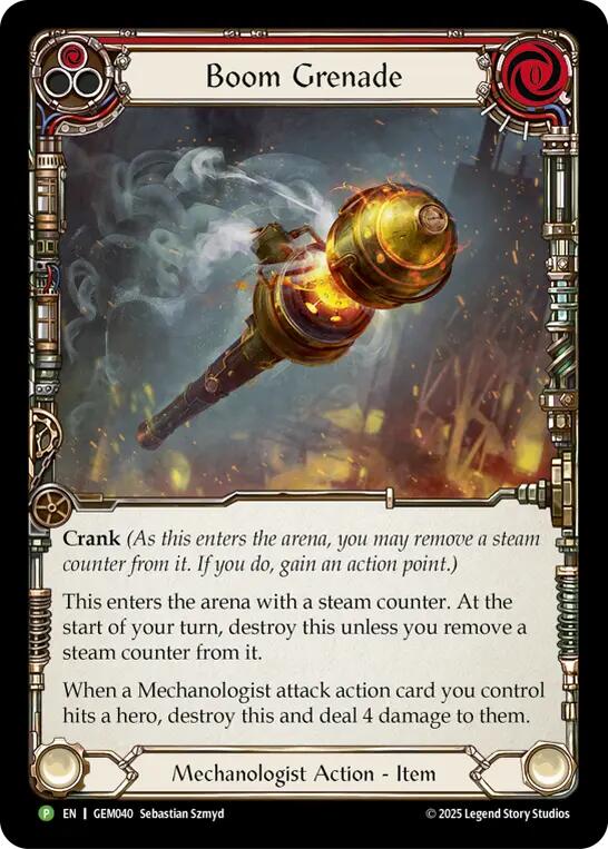 Boom Grenade (Red) [GEM040] (GEM Pack 2)  Cold Foil | Gamers Paradise