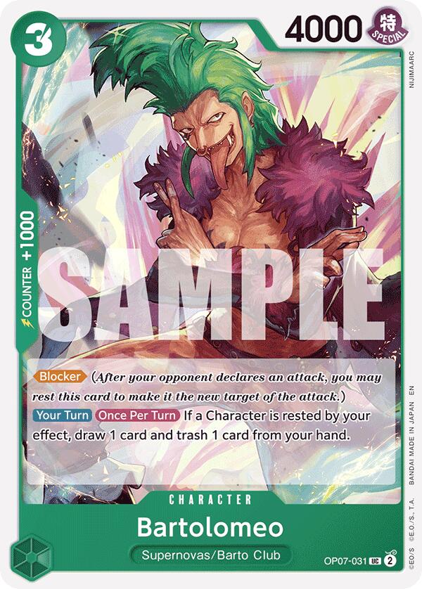 Bartolomeo (Reprint) [Starter Deck: GREEN Jewelry Bonney] | Gamers Paradise