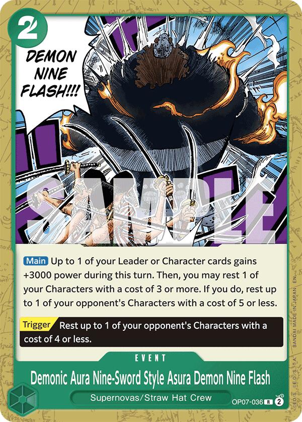 Demonic Aura Nine-Sword Style Asura Demon Nine Flash (Reprint) [Starter Deck: GREEN Jewelry Bonney] | Gamers Paradise