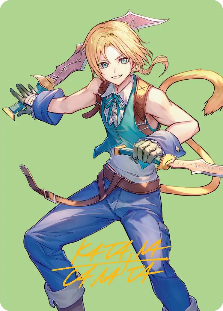 Zidane, Tantalus Thief Art Card (Gold-Stamped Signature) [FINAL FANTASY Art Series] | Gamers Paradise