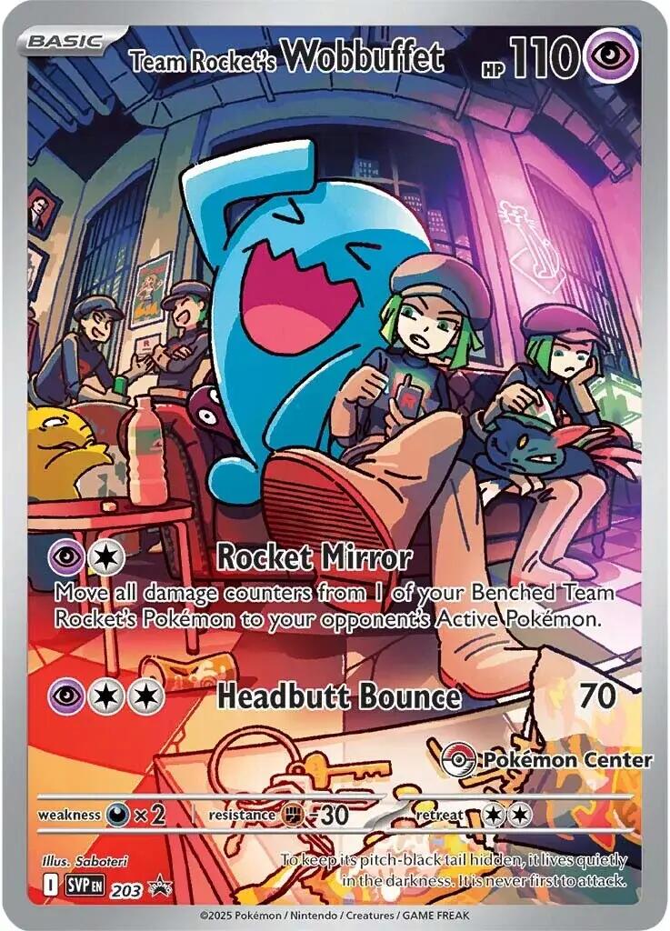 Team Rocket's Wobbuffet (203) (Pokemon Center Exclusive) [Scarlet & Violet: Black Star Promos] | Gamers Paradise