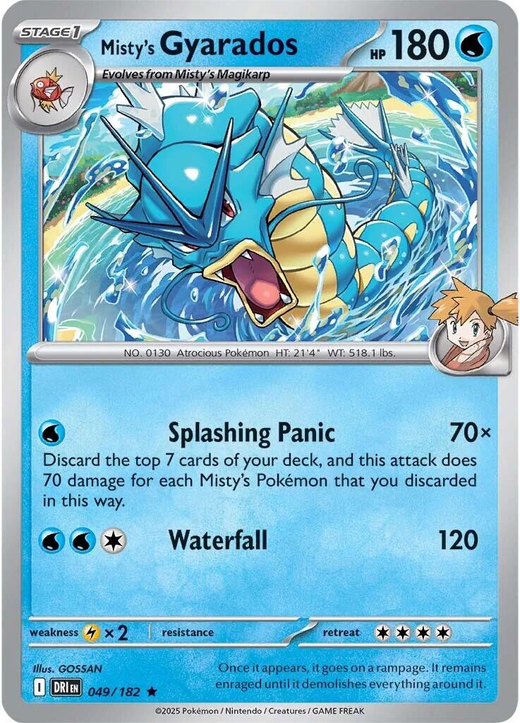 Misty's Gyarados (049/182) (Deck Exclusive) [Scarlet & Violet: Destined Rivals] | Gamers Paradise