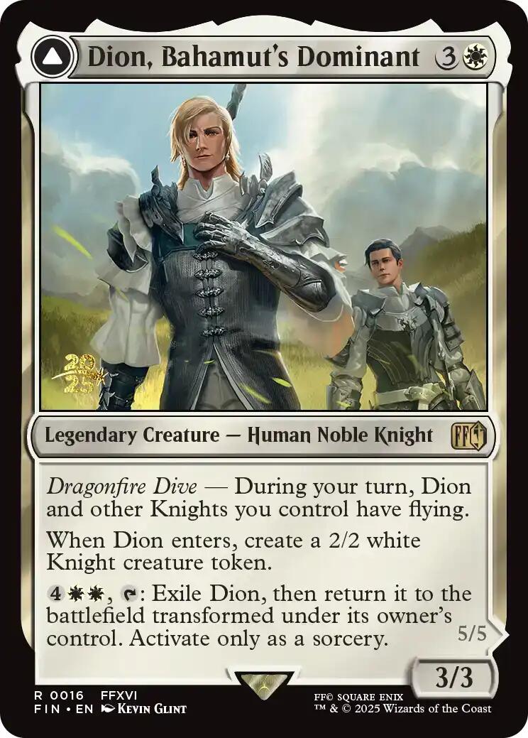 Dion, Bahamut's Dominant // Bahamut, Warden of Light [FINAL FANTASY Prerelease Promo] | Gamers Paradise