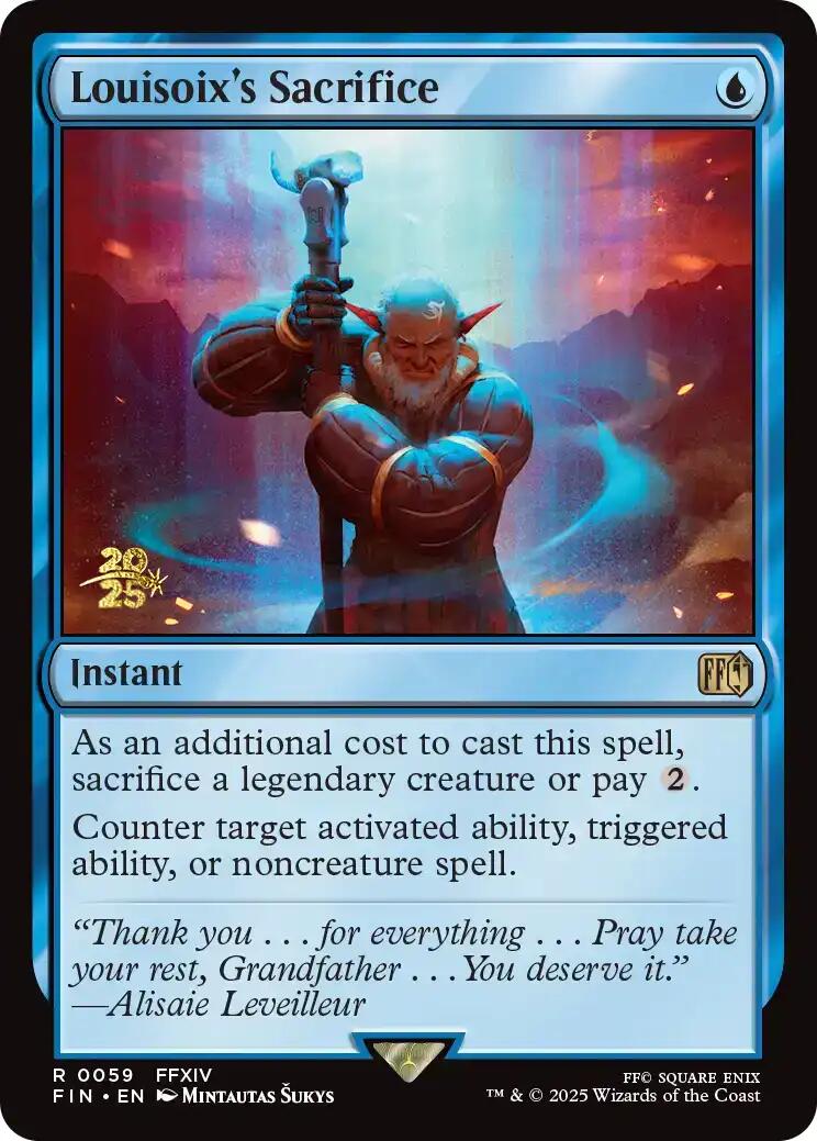 Louisoix's Sacrifice [FINAL FANTASY Prerelease Promo] | Gamers Paradise