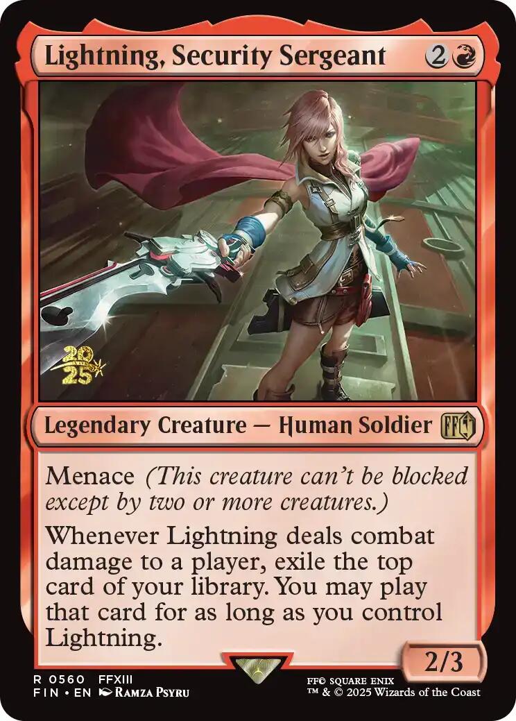 Lightning, Security Sergeant [FINAL FANTASY Prerelease Promo] | Gamers Paradise