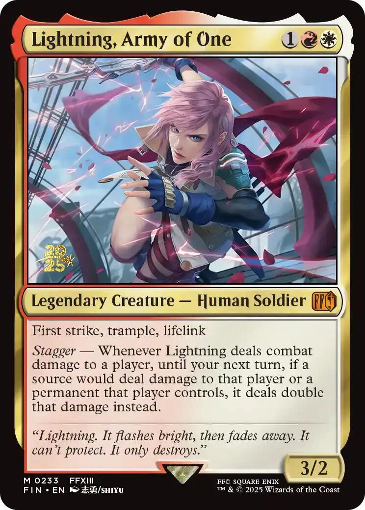 Lightning, Army of One [FINAL FANTASY Prerelease Promo] | Gamers Paradise