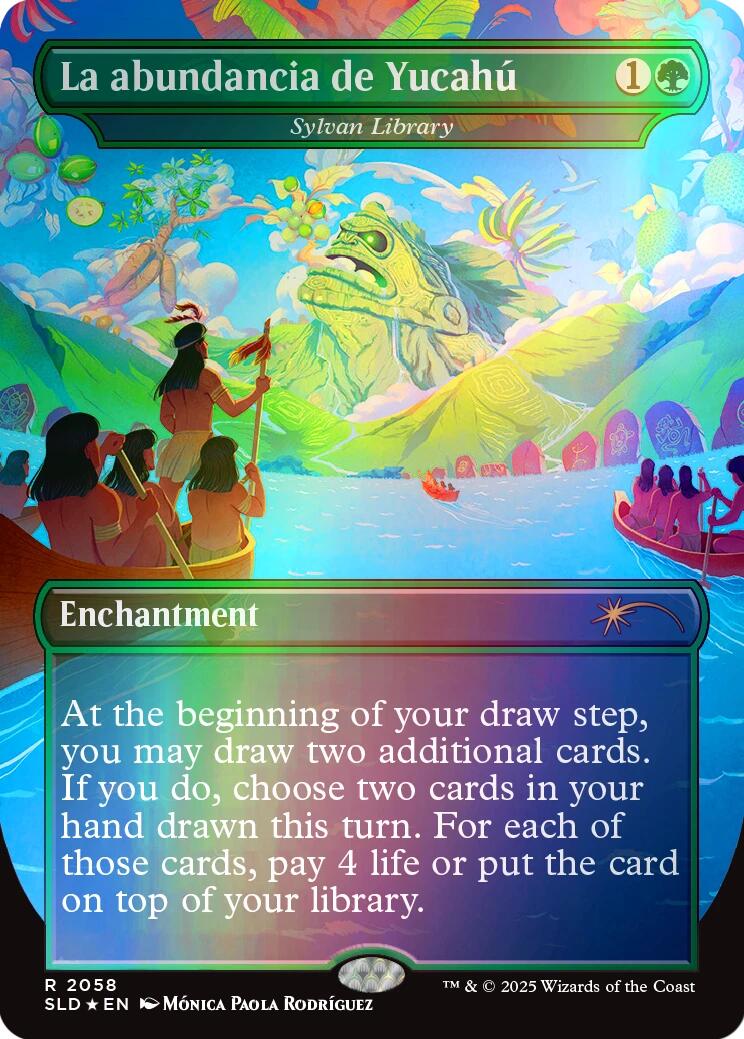 La abundancia de Yucahu - Sylvan Library (Rainbow Foil) [Secret Lair Drop Series] | Gamers Paradise