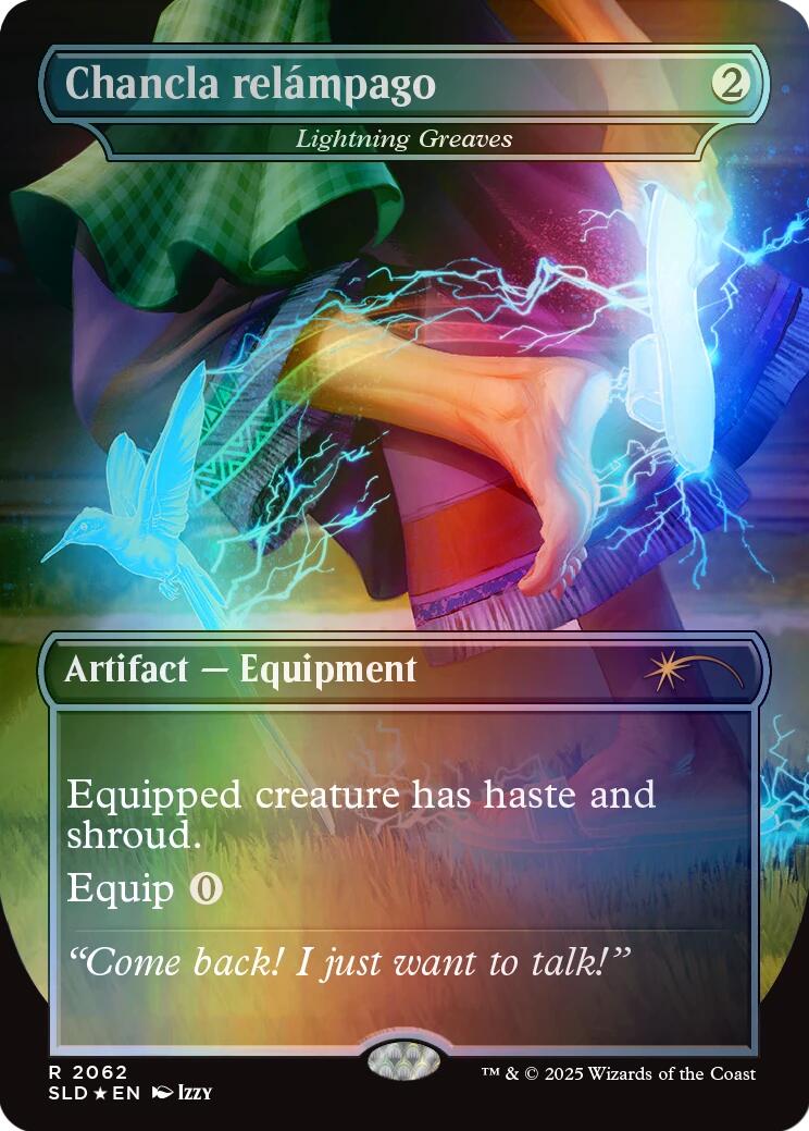 Chancla relampago - Lightning Greaves (Rainbow Foil) [Secret Lair Drop Series] | Gamers Paradise