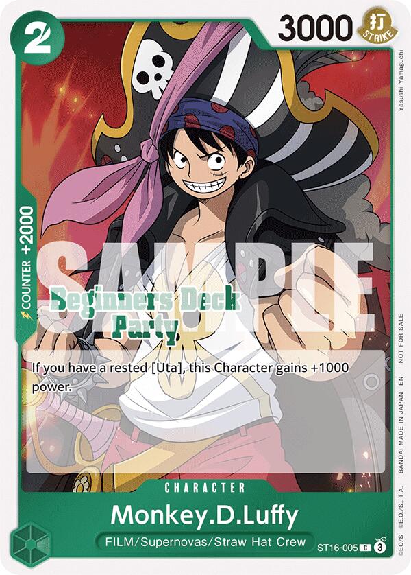 Monkey.D.Luffy (ST-23 - ST-28 Beginners Deck Party) [Participation] [One Piece Promotion Cards] | Gamers Paradise