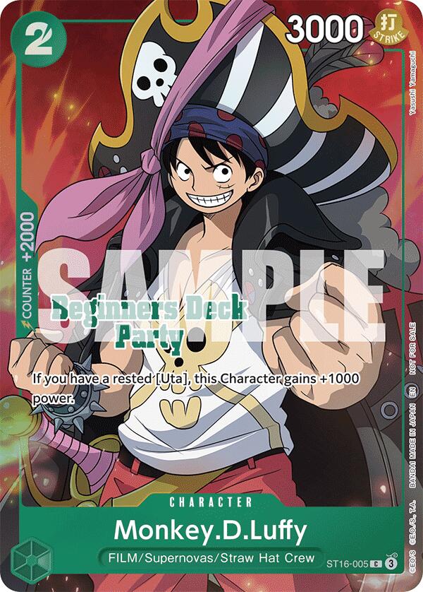 Monkey.D.Luffy (Daz.Bonez) (ST-23 - ST-28 Beginners Deck Party) [Winner] [One Piece Promotion Cards] | Gamers Paradise