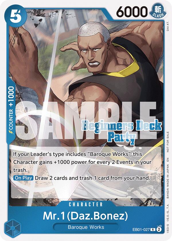 Mr. 1 (Daz.Bonez) (ST-23 - ST-28 Beginners Deck Party) [Participation] [One Piece Promotion Cards] | Gamers Paradise