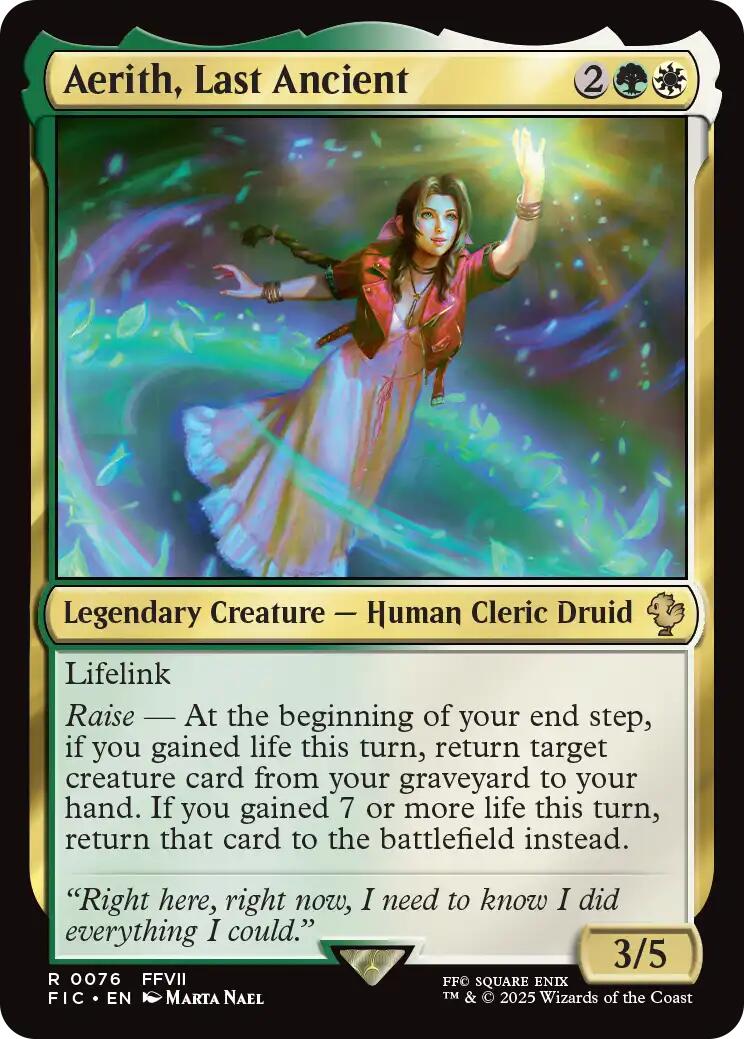 Aerith, Last Ancient (Surge Foil) [FINAL FANTASY Commander] | Gamers Paradise