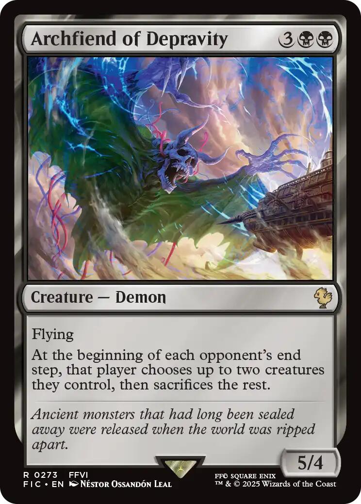 Archfiend of Depravity (Surge Foil) [FINAL FANTASY Commander] | Gamers Paradise