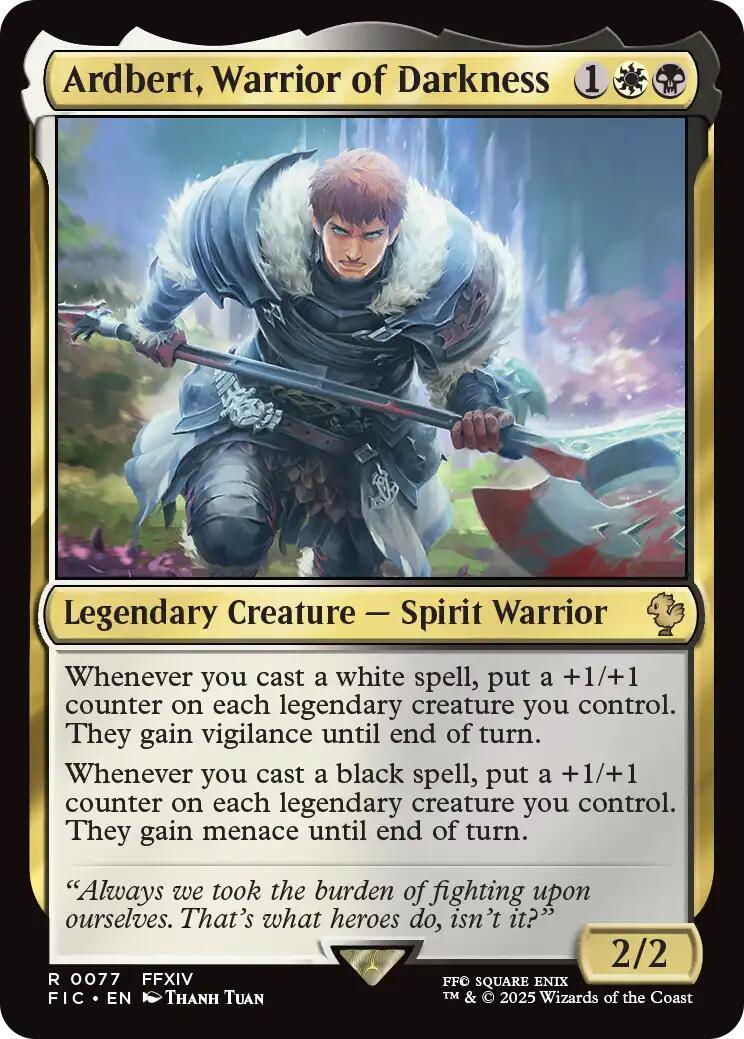 Ardbert, Warrior of Darkness (Surge Foil) [FINAL FANTASY Commander] | Gamers Paradise