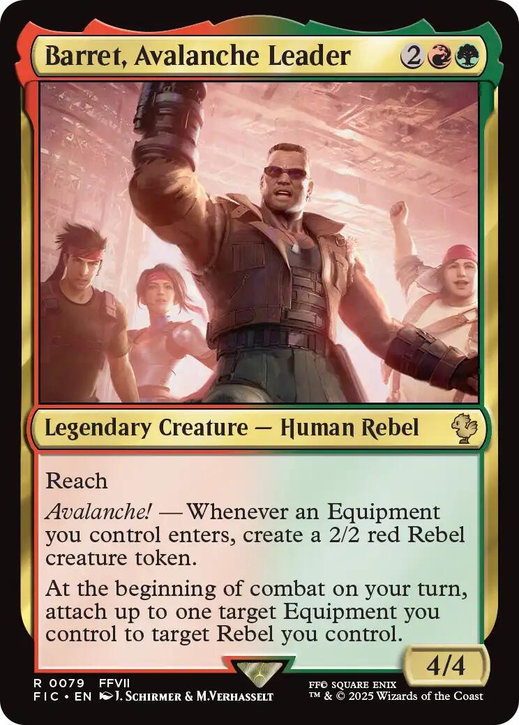 Barret, Avalanche Leader (Surge Foil) [FINAL FANTASY Commander] | Gamers Paradise