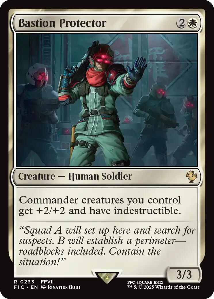 Bastion Protector (Surge Foil) [FINAL FANTASY Commander] | Gamers Paradise