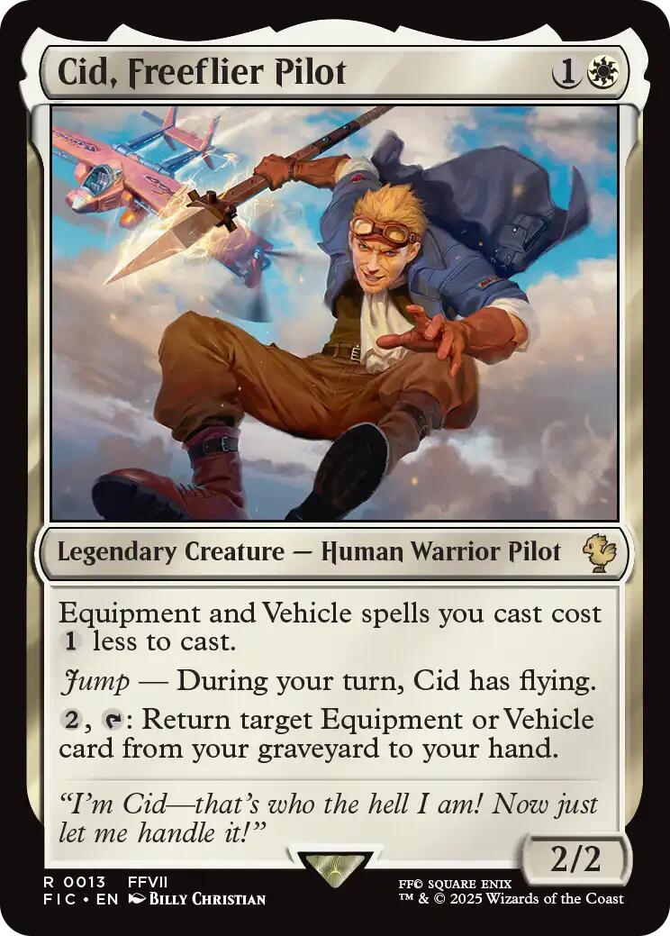 Cid, Freeflier Pilot (Surge Foil) [FINAL FANTASY Commander] | Gamers Paradise