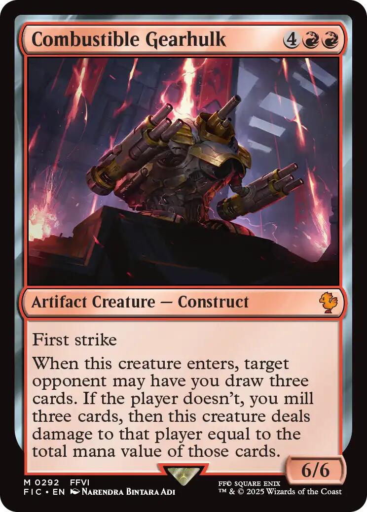 Combustible Gearhulk (Surge Foil) [FINAL FANTASY Commander] | Gamers Paradise