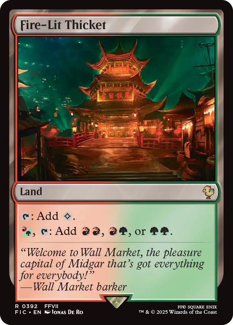 Fire-Lit Thicket (Surge Foil) [FINAL FANTASY Commander] | Gamers Paradise