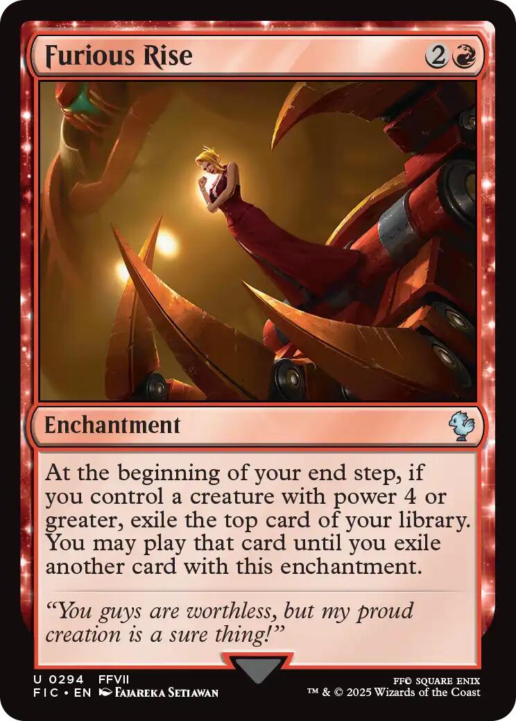 Furious Rise (Surge Foil) [FINAL FANTASY Commander] | Gamers Paradise