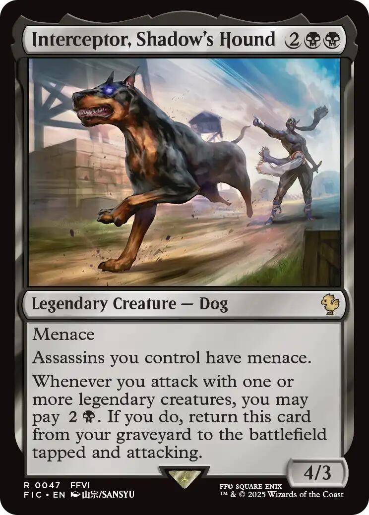 Interceptor, Shadow's Hound (Surge Foil) [FINAL FANTASY Commander] | Gamers Paradise