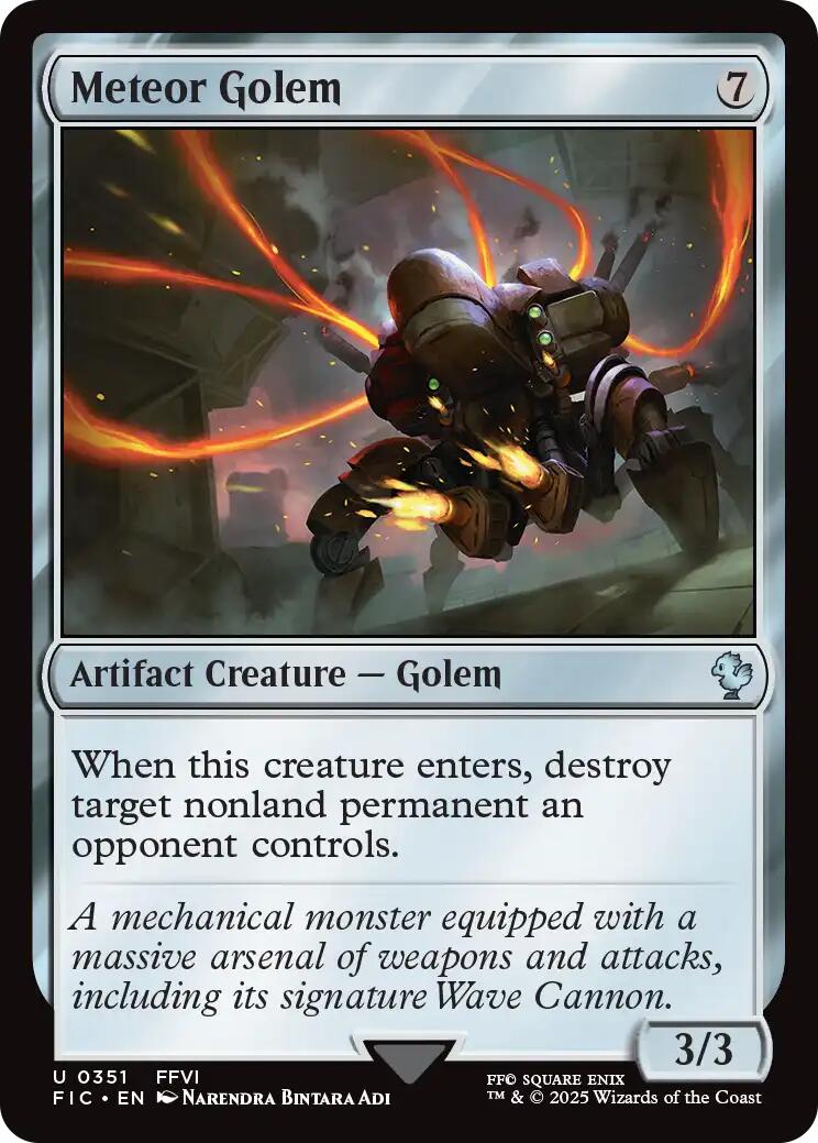 Meteor Golem (Surge Foil) [FINAL FANTASY Commander] | Gamers Paradise