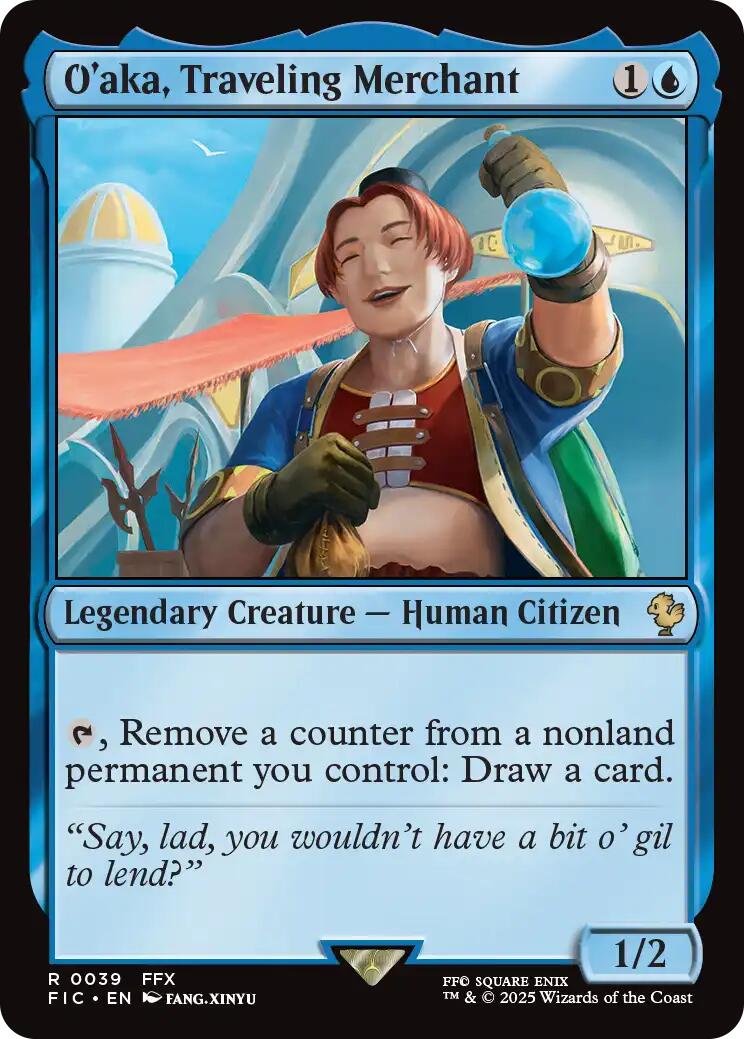 O'aka, Traveling Merchant (Surge Foil) [FINAL FANTASY Commander] | Gamers Paradise